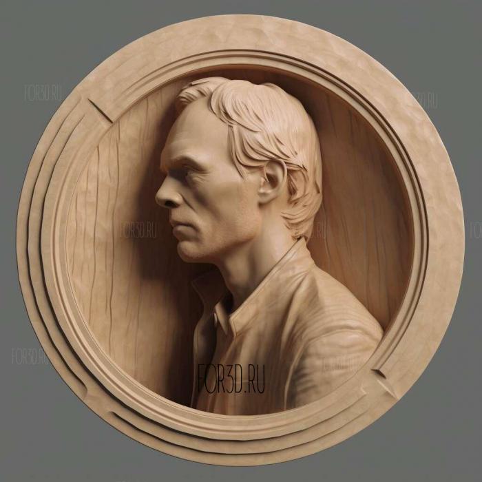 Paul Bettany 1 stl model for CNC